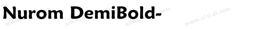 Nurom DemiBold字体转换